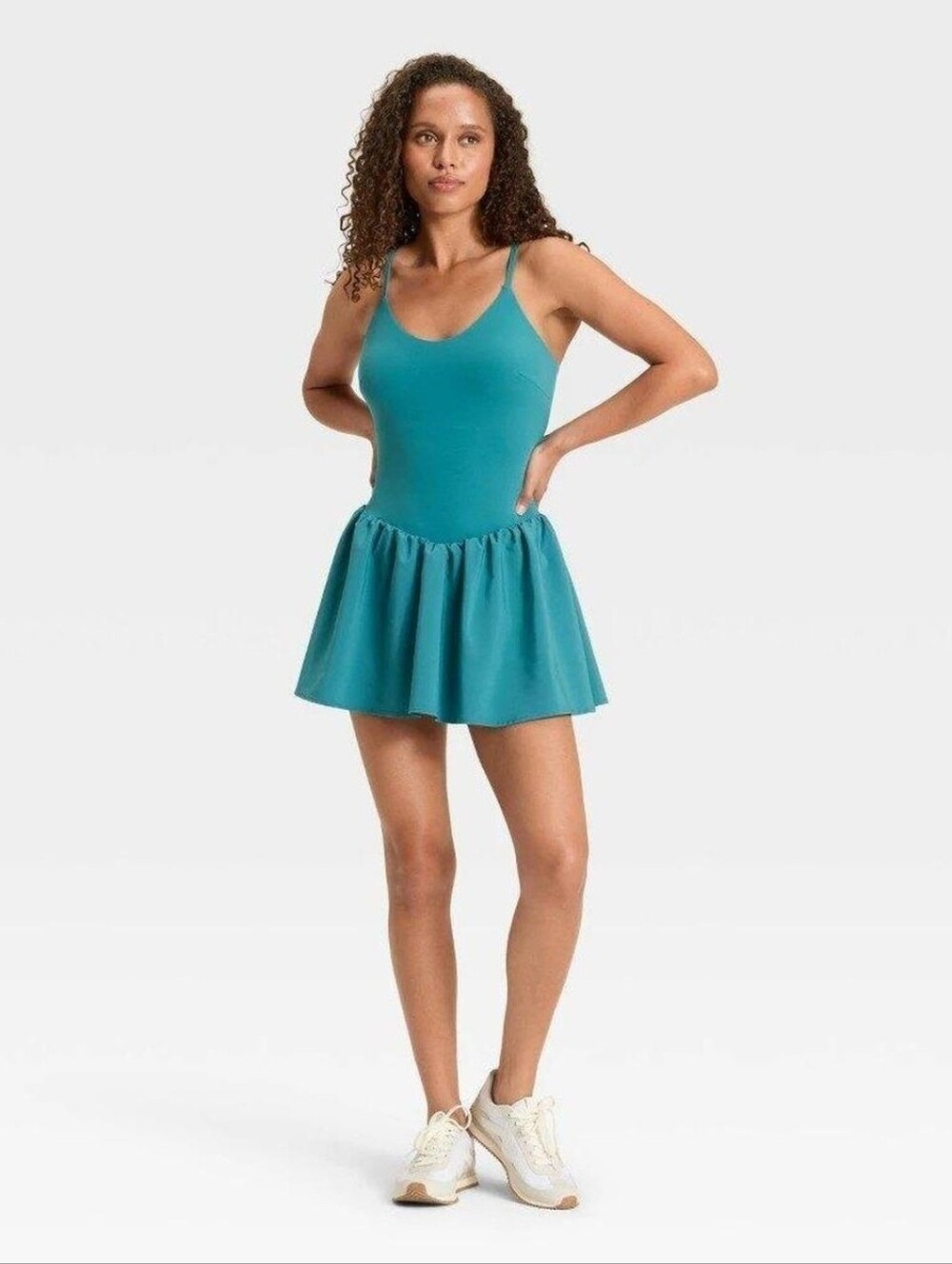 JoyLab Teal Active Dress Built-In Shorts Athletic Tennis Dress Medium